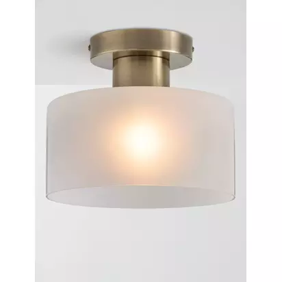 John Lewis Rodos Semi Flush Ceiling Light, Antique Brass Antique Brass | H16.70 x W23 x D23cm