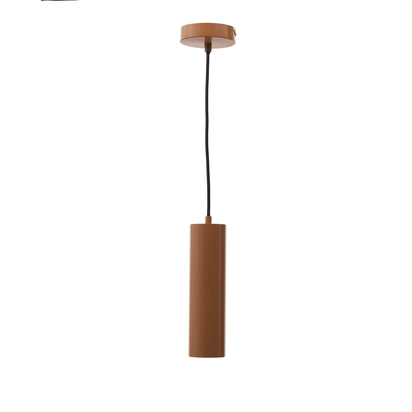 Andia aluminium ceiling lamp with terracotta painted finish