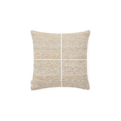 Cushion cover Nalian 100% PET with beige checks 45 x 45 cm