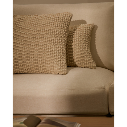 Mascarell white cotton and polyester cushion cover 40 x 60 cm