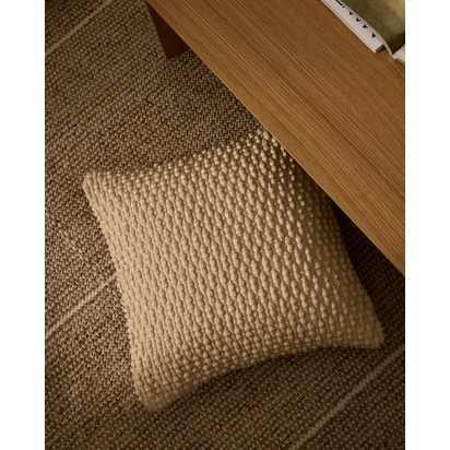 Mascarell white cotton and polyester cushion cover 50 x 50 cm