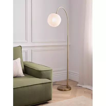 John Lewis Magnolia Floor Lamp, Antique Brass Antique Brass | H157 x W26.50 x D47cm