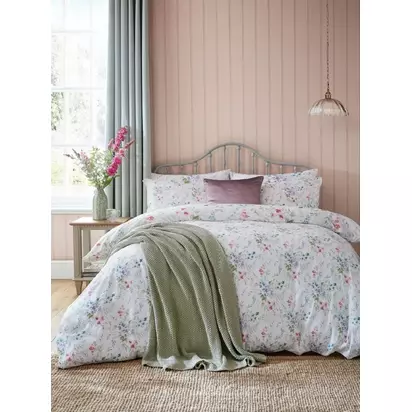 Laura Ashley Aulden Flowers 220 Thread Count Duvet Cover Set Multi | L200 x W200cm