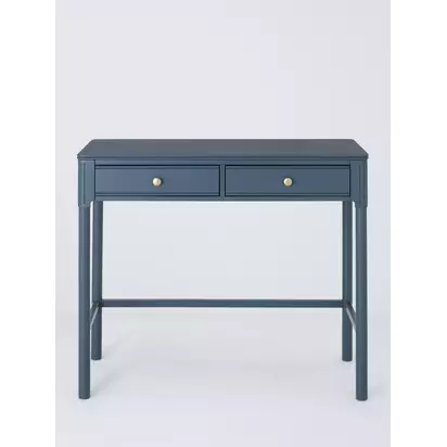 John Lewis Pillar Dressing Table, Blue Blue | H765 x W910 x D460mm