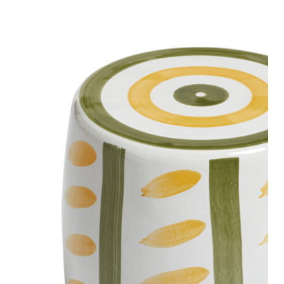 OKA | Rander Ceramic Stool - Spruce/Yellow | Footstool