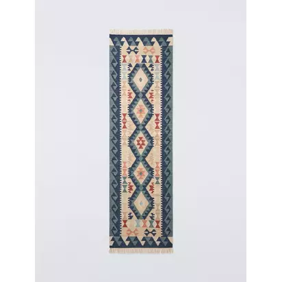 John Lewis Anika Kelim Wool Rich Rug, Multi, Runner, L240 x W70cm Multi | H6 x W70 x D240cm