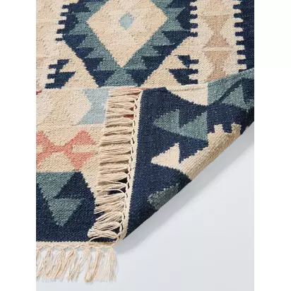John Lewis Anika Kelim Wool Rich Rug, Multi, Runner, L240 x W70cm Multi | H6 x W70 x D240cm