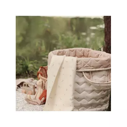 Avery Row Large Quilted Reversible Storage Basket Nettle Scatter | H33 x W33 x D41cm