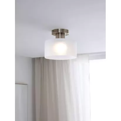 John Lewis Rodos Semi Flush Ceiling Light, Antique Brass Antique Brass | H16.70 x W23 x D23cm