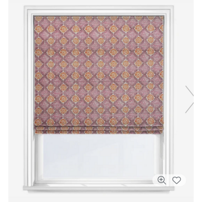 BLINDS DIRECT - Stardust Hot Pink Roman Blind - width 95cm - drop 165cm - exact - premium lining - no motorisation - RH controls