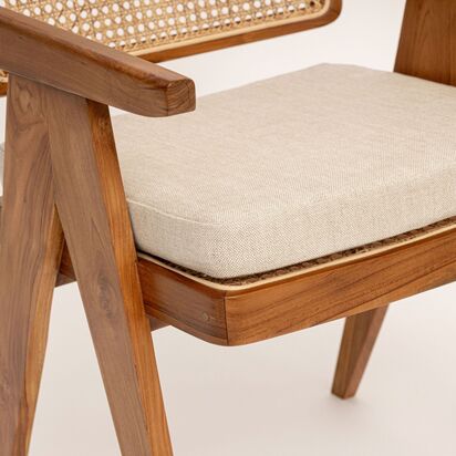 Linen Seat Pad - Natural Flax