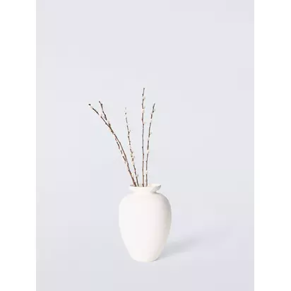 John Lewis Tall Ceramic Urn Vase, H27cm, Cream | 27 x 18 x 18 cm