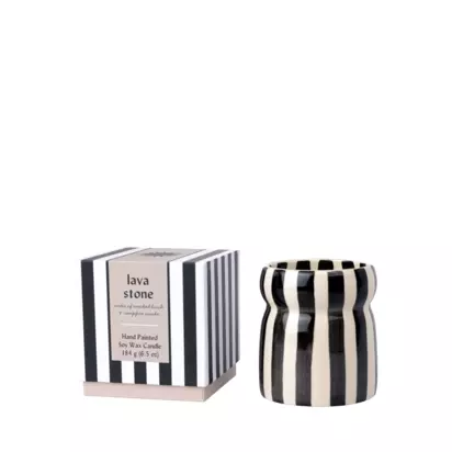 Paddywax Cabana Lava Stone Scented Candle, 184g | 75 x 87	x 75mm