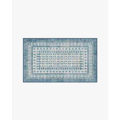 Cyrus Ocean & Ivory Outdoor Rug - 90 x 150 cm - Rug + Pad System