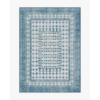 Cyrus Ocean & Ivory Outdoor Rug - 150 x 215 cm - Rug + Pad System