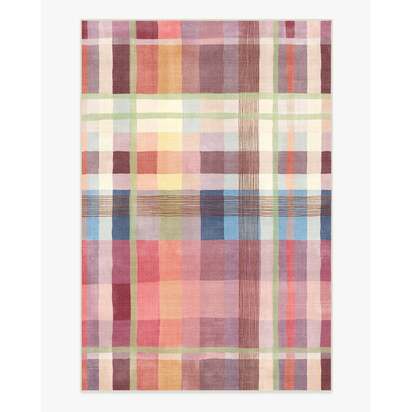 Margot Tartan Berry Multicolour Outdoor Rug - 185 x 275 cm - Rug + Pad System