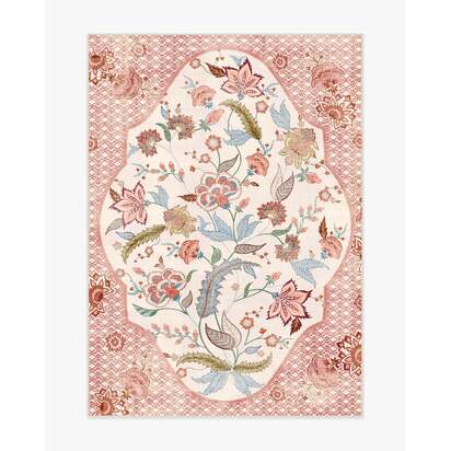 Rosalee Red Multicolour Outdoor Rug - 150 x 215 cm - Rug + Pad System
