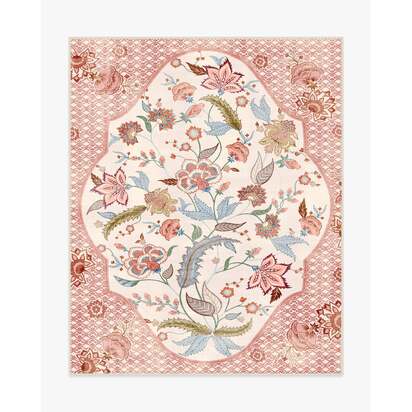 Rosalee Red Multicolour Outdoor Rug - 245 x 305 cm - Rug + Pad System