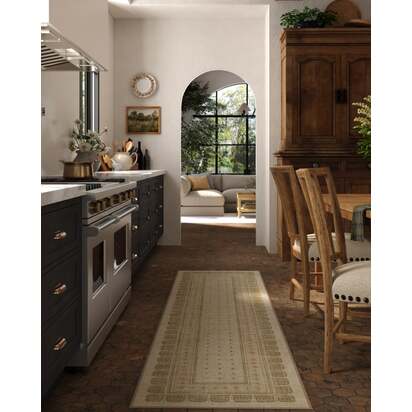 Beatrice Tan Flatwoven Rug - 245 x 305 cm - Rug + Pad System