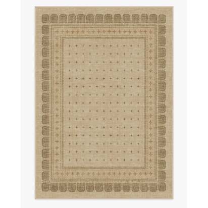 Beatrice Tan Flatwoven Rug - 305 x 425 cm - Rug + Pad System
