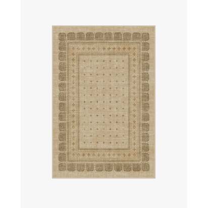 Beatrice Tan Flatwoven Rug - 120 x 185 cm - Rug + Cushioned Pad System