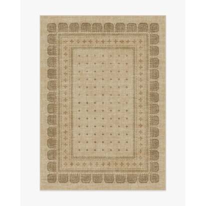 Beatrice Tan Flatwoven Rug - 150 x 215 cm - Rug + Cushioned Pad System