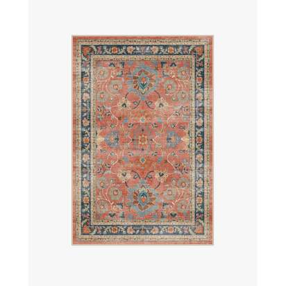 Calabria Coral Multicolour Flatwoven Rug - 120 x 185 cm - Rug + Pad System