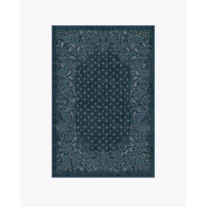 Prato Midnight Blue Flatwoven Rug - 120 x 185 cm - Rug + Cushioned Pad System