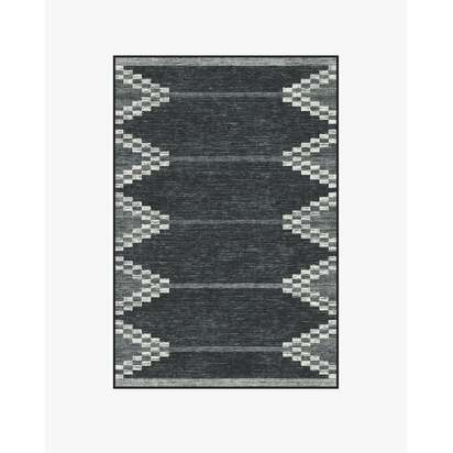 Sloane Black Flatwoven Rug - 120 x 185 cm - Rug + Pad System