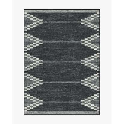 Sloane Black Flatwoven Rug - 150 x 215 cm - Rug + Pad System