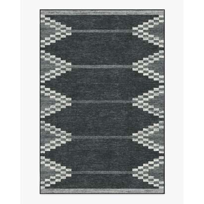 Sloane Black Flatwoven Rug - 200 x 290 cm - Rug + Pad System