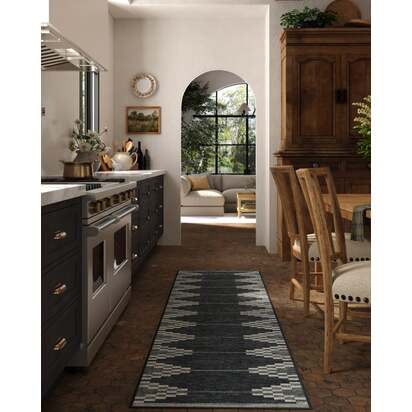 Sloane Black Flatwoven Rug - 200 x 290 cm - Rug + Pad System