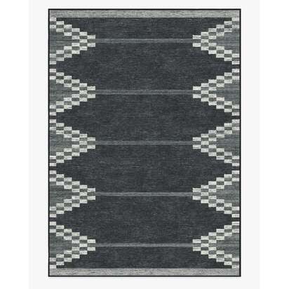 Sloane Black Flatwoven Rug - 305 x 425 cm - Rug + Pad System