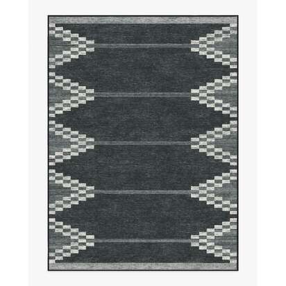 Sloane Black Flatwoven Rug - 275 x 365 cm - Rug + Cushioned Pad System
