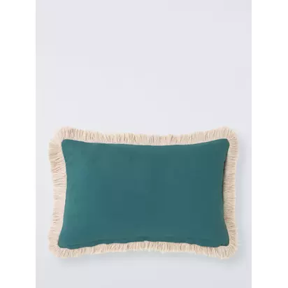 John Lewis Fringe Stripe Cushion, Multi Multi | 35 x 55cm