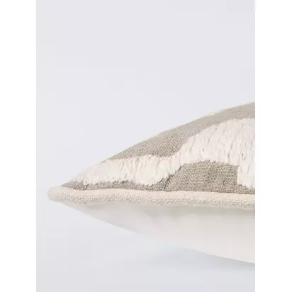 John Lewis Corded Geo Cushion, Natural Natural | 45 x 45cm