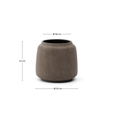 Lira terracotta-effect planter Ã˜53cm