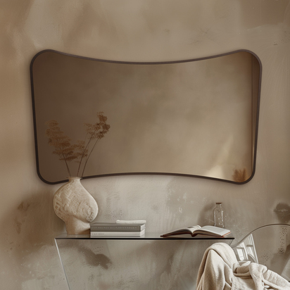 Origins Living Delphine Brushed Bronze Mirror - 1200 x 700mm