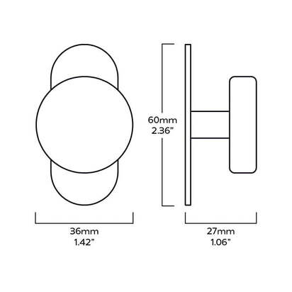 HUDSON Shaker Knob - Antique Brass - Knob with Backplate