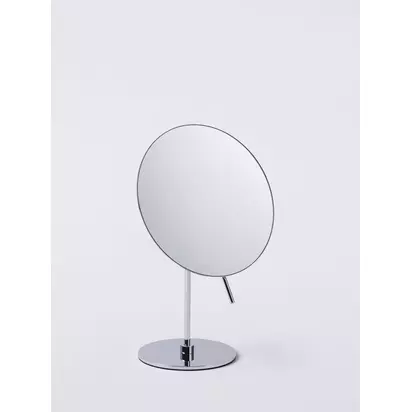 John Lewis Elegance Magnifying Mirror, Brushed Brass Chrome | H294 x W202 x D130mm
