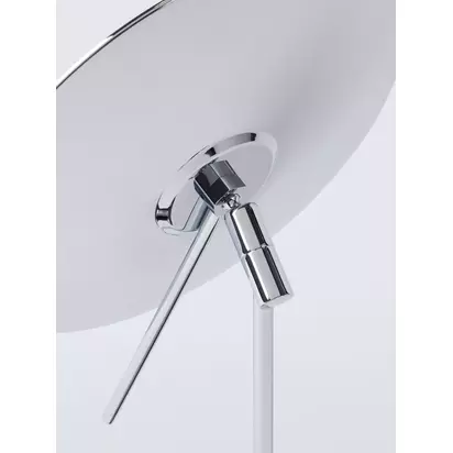 John Lewis Elegance Magnifying Mirror, Brushed Brass Chrome | H294 x W202 x D130mm