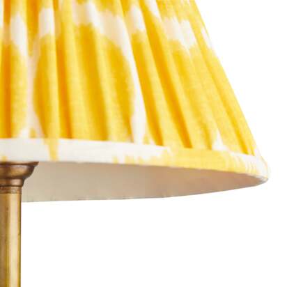 20cm empire printed linen ikat shade in yellow Yoda