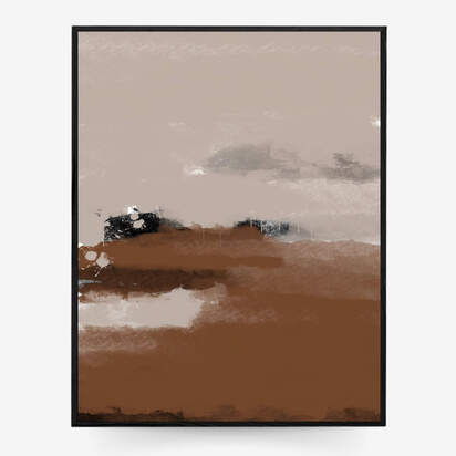 Dusk I & II Canvas Set Of 2 53 x 73 cm Black