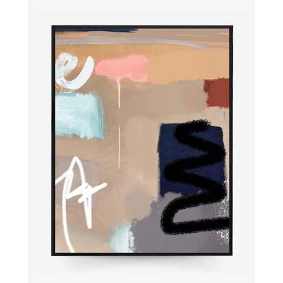 Solace Framed Canvas 53 x 73 cm Black