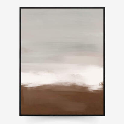 Dusk III Framed Canvas 53 x 73 cm Black