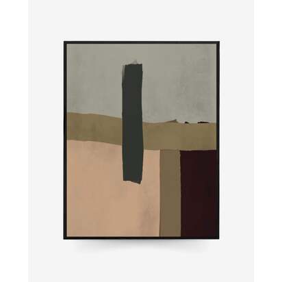 The Contemporary Farm Framed Canvas 93 x 123 cm Brown