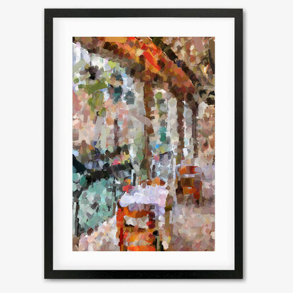 Table For Two Framed Art 43 x 53 cm Black Frame