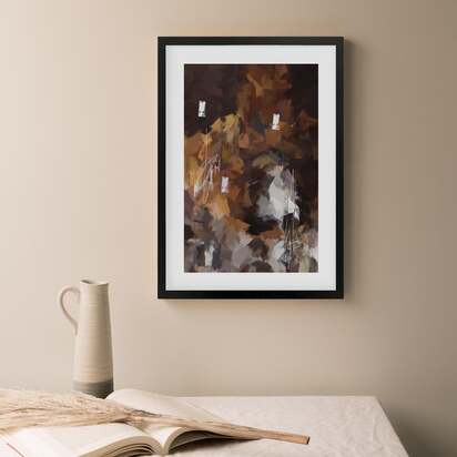 Alluding To Saint Germain Framed Art 73 x 103 cm Black Frame