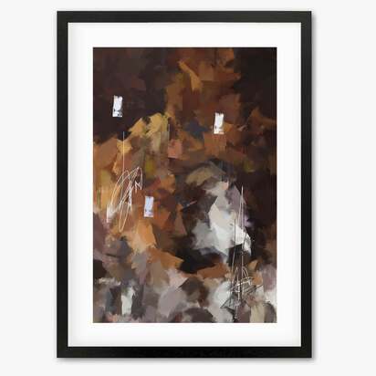Alluding To Saint Germain Framed Art 73 x 103 cm Black Frame