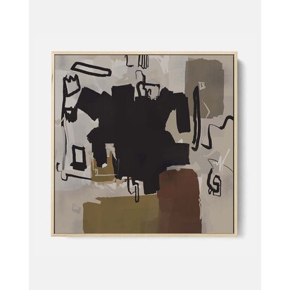 Fables Of Kings Framed Canvas 73 x 73 cm Black